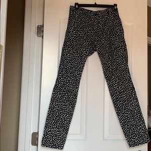 Tory Burch black with white spots chino pants